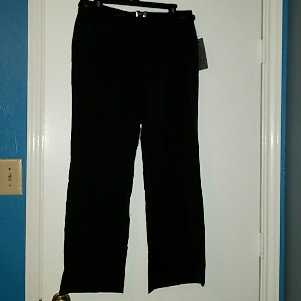 Black curvy fit trousers size 8 short